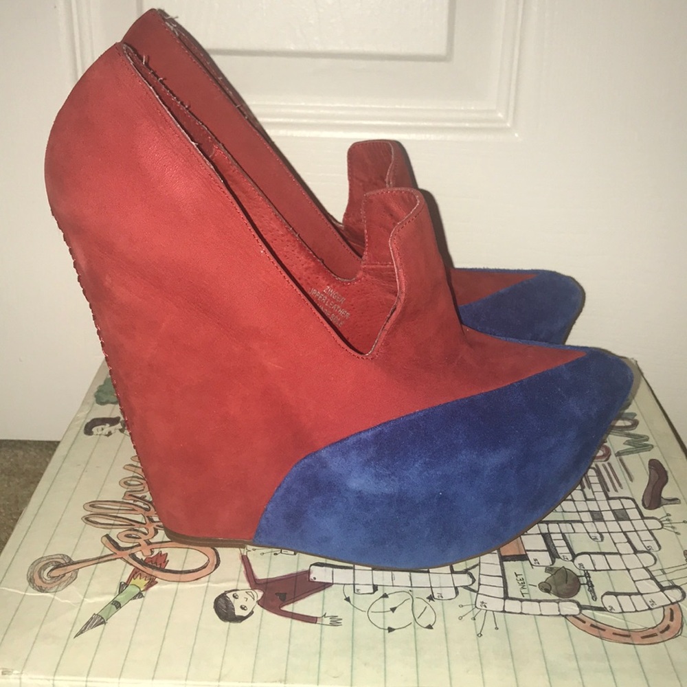 Red and Blue Jeffery Campbell Platform
